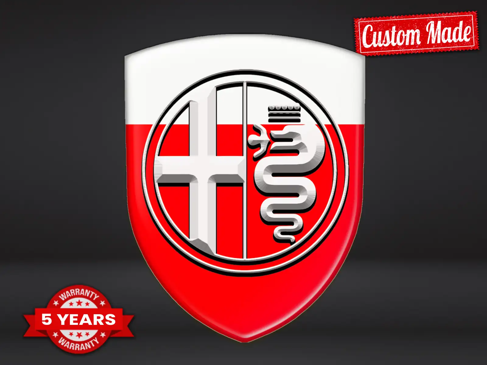 Alfa Romeo Silikonabzeichen Auto Hochwertig Professionell Robust